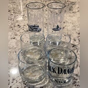 Jack Daniels and Crown Royal Glasses